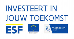 Logo ESF, Logo Europese Unie, Logo Vlaamse Overheid